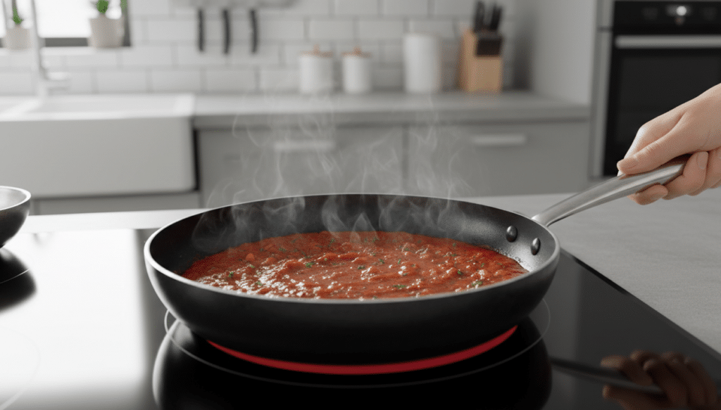 chiefs pan cooking a sauce